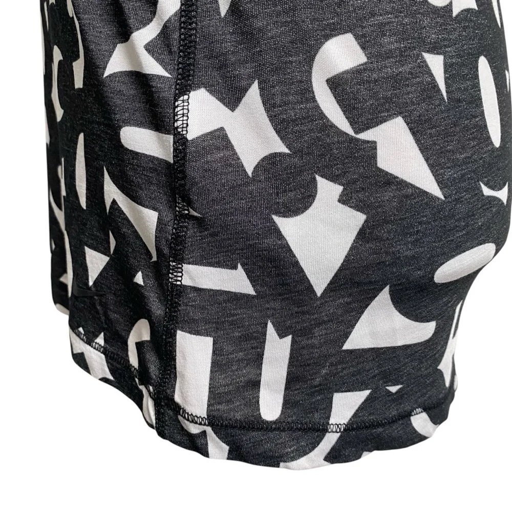 Nike Dri-FIT Racerback Tank Top Small Black White Graphic Workout Running Gym